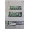 Image 1 : (2) Canadian 1967 $1 Bills