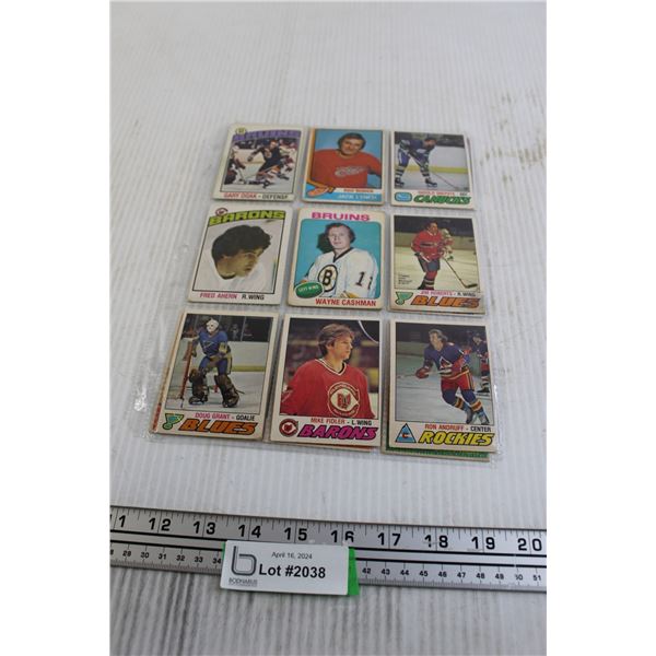 (2) Pages Mid 1970's NHL Hockey Cards