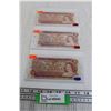 Image 1 : (3) Canadian 1974 $2 Bills