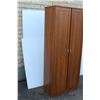 Image 1 : **Wooden Armoire - 16" x 29" x 72" High, Bowed Shelves