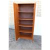 Image 3 : **Wooden Armoire - 16" x 29" x 72" High, Bowed Shelves