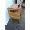 Image 2 : **Wooden Custom Built Shopwork Bench with Attached Carving Vise - 24" x 30" x 38" High