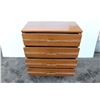 Image 3 : **Vintage 4-Drawer Wooden Dresser - 18" x 34" x 39" High, Wobbly Legs