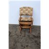 Image 4 : **Vintage Upholstered Wooden Rocking Chair
