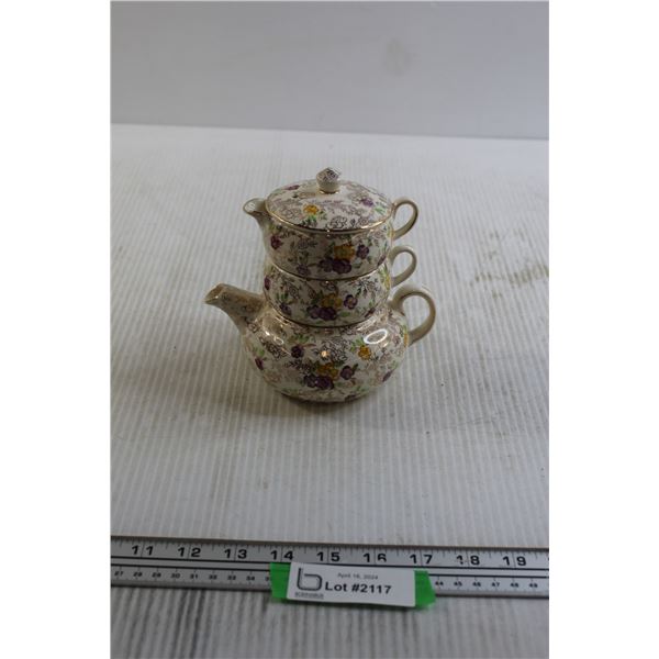 Stacking Teapot, Sugar and Cream Set - 1950s