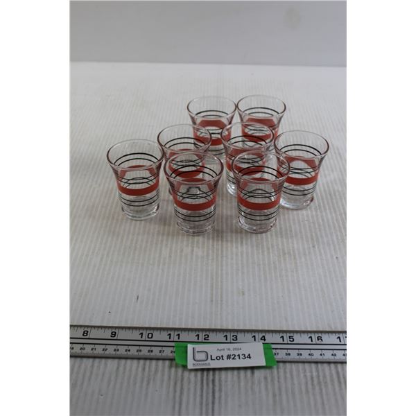 (8) Vintage Juice Glasses