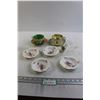 Image 1 : (4) Royal Crown Derby Dishes - Some Paint Bleed, (2) Hand Painted Teacups - Made in Occupied Japan, 