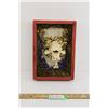 Image 1 : Framed Animal Bone Art - Cow Lumbar Vertebra - 8" x 11"