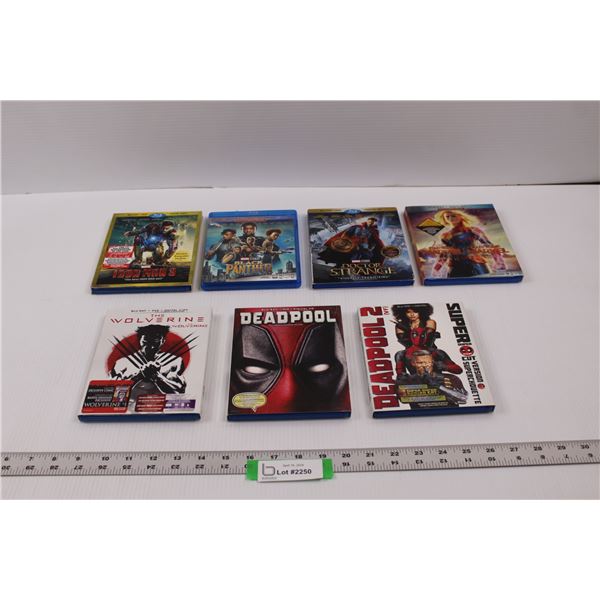 (7) Marvel Blue-Ray Collection -  Ironman 3 ,  Black Panther ,  Doctor Strange ,  Captain Marvel ,  