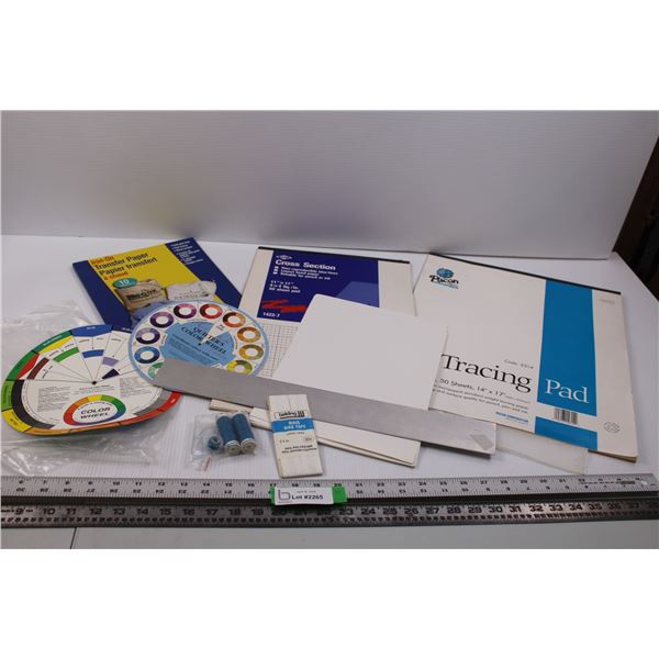 Craft/Quilting Lot - Tracing Paper Pad, Transfer Paper, Cross Section Paper, Card Stock Paper, Quilt