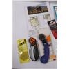 Image 2 : Sewing Supplies - (2) Rotary Cutters w/Replacement Blades, Mini-Maglite, Fiskars Scissors, Tiffany B