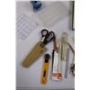 Image 2 : Sewing Supplies - Olfa Rotary Cutter, Wilkinson Sword Scissors/Sharpener, Stitch Picker/Ripper, Bobb