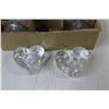 Image 2 : (12) Glass Heart Shaped Candle Holders (NIB)