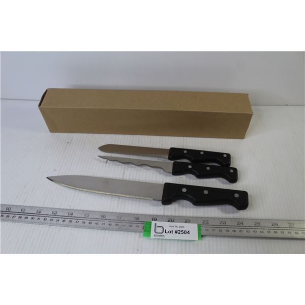 Set of 3 Kitchen Knives (NIB)