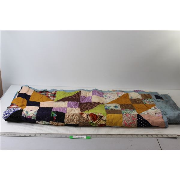 Approx "74 W "128 L Quilted Blanket