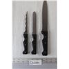 Image 1 : (3) FarberWare Serrated Kitchen Knives