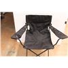 Image 3 : Cloth/Canvas Folding Lawn Chair - Black