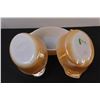 Image 4 : (3) Fire King Peach Lustre Nesting Servers / Baking Pans