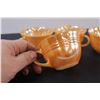 Image 2 : (4) Fire King Peach Lustreware Large Coffee Cups - Various Patterns