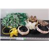 Image 1 : Lot of (8) Head Bands; Rider Scarf / Head Handkerchief and PomPom: and Figurine