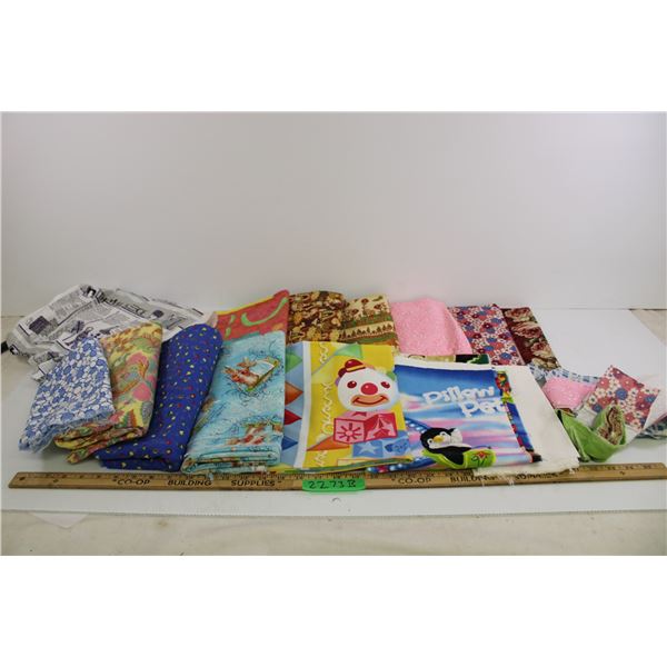 Lot of Assorted Patterned Quilting Fabric