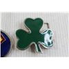 Image 3 : (4) Metal Belt Buckles - Superman, 3-Leaf Clover, etc.)