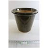 Image 1 : Green Ceramic Plant Pot - 14 1/2" Diameter, 12" Tall