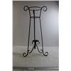 Image 1 : Black 3-Leg Metal Plant Stand - 28" Tall, 15 1/2" Wide on Base
