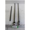 Image 1 : (3) 1/2" Threaded Steel Rods - (2) 24", (1) 16 1/2"