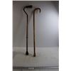 Image 1 : (2) Canes - (1) is Adjustable, Wood Cane Measures 34 1/2"
