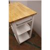 Image 4 : *Wheeled Wooden Kitchen Utility Counter - 17" x 29" x 36" High