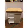 Image 5 : *Wheeled Wooden Kitchen Utility Counter - 17" x 29" x 36" High