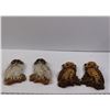 Image 1 : Vintage Plaster Owl Wall Hangings (2 pr) - Dirty Few Chips