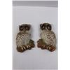 Image 2 : Vintage Plaster Owl Wall Hangings (2 pr) - Dirty Few Chips