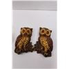 Image 3 : Vintage Plaster Owl Wall Hangings (2 pr) - Dirty Few Chips