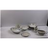 Image 1 : (6) Floral Towne House Fine China Bowls, Gravy Boat, Cream Pitcher, Swirl China Saucer, China 384 Se