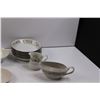 Image 2 : (6) Floral Towne House Fine China Bowls, Gravy Boat, Cream Pitcher, Swirl China Saucer, China 384 Se