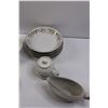 Image 5 : (6) Floral Towne House Fine China Bowls, Gravy Boat, Cream Pitcher, Swirl China Saucer, China 384 Se