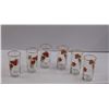 Image 1 : (6) Tiger Lily (Prairie Lily) Glasses w/Gold Rim