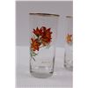 Image 2 : (6) Tiger Lily (Prairie Lily) Glasses w/Gold Rim