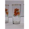 Image 3 : (6) Tiger Lily (Prairie Lily) Glasses w/Gold Rim