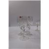 Image 2 : (4) Krystal Lead Crystal Wine Glasses (24% Lead), Glass Flower Wine Glass & Two Sets Of Liqueur Glas