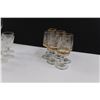 Image 8 : (4) Krystal Lead Crystal Wine Glasses (24% Lead), Glass Flower Wine Glass & Two Sets Of Liqueur Glas