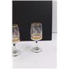 Image 9 : (4) Krystal Lead Crystal Wine Glasses (24% Lead), Glass Flower Wine Glass & Two Sets Of Liqueur Glas