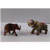 Image 1 : Decorative Elephants - (1) Plastic (1) Wooden