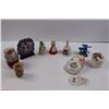 Image 1 : Various Decor/Souvenir Pieces, Candles, Bells, Sugar Dish w/o Spoon, (4) Match Books & Crystal Charm