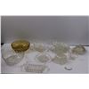 Image 1 : Glassware - Bowls, Butter Dishes, Pickle Platters, Candy Dish, Plastic Butter Dish w/Lid, 1 Cup Pyre