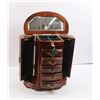 Image 1 : Secret Treasures 2000 Wooden Jewelry Box w/Key (6 Drawer, 14" high, 13" wide, 6" Deep)