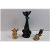 Image 2 : Home Decor - Cat Pieces, Bunny In A Flower Pot & Yellowstone Park Fish Salt/Pepper Shakers