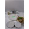 Image 2 : Glassware and Mela-Ware Dishes of Various Manufacturers - (2) Federal Plates, Carnival Glass Dish, B